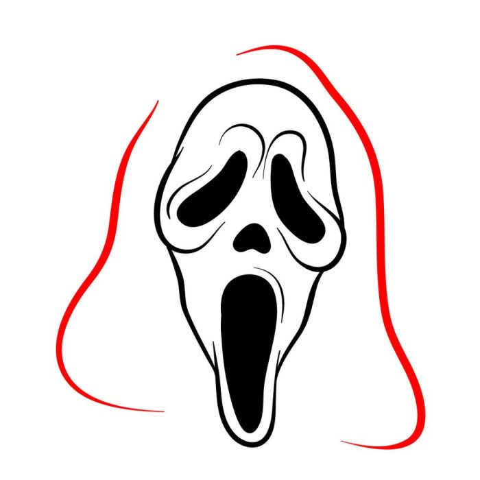 How to ghostface drawing easy