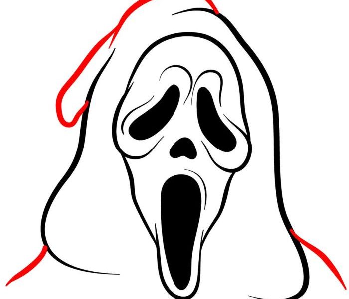 How to ghostface drawing easy