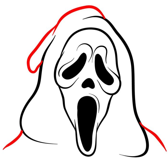 How to ghostface drawing easy