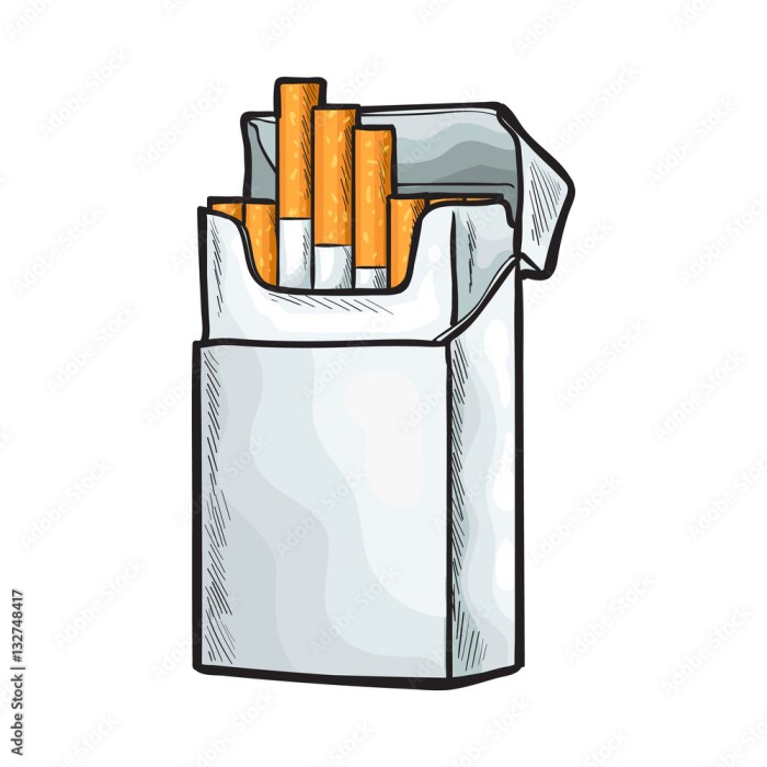 Clipart cigarette box drawing easy