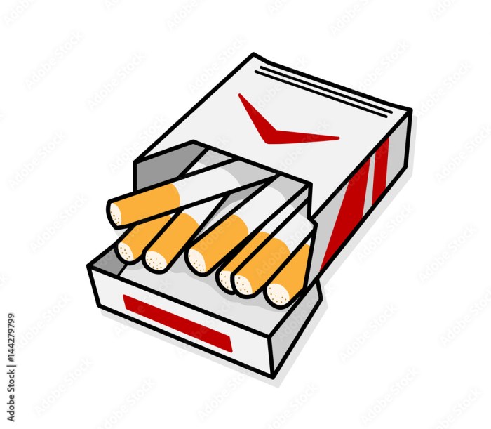 Clipart cigarette box drawing easy