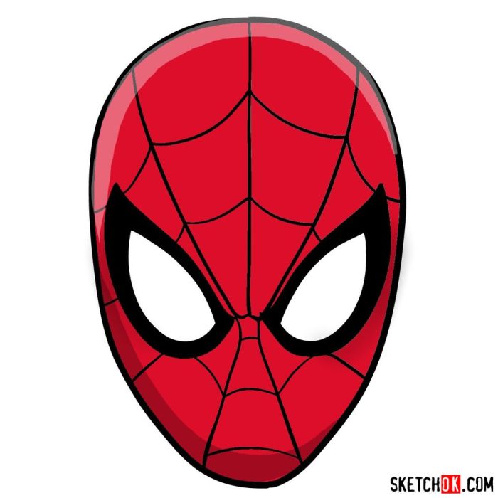 Easy drawing of spider-man