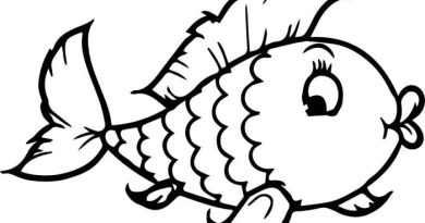 Cute baby fish animals coloring pages