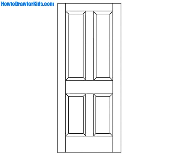 Easy drawing of a door opening