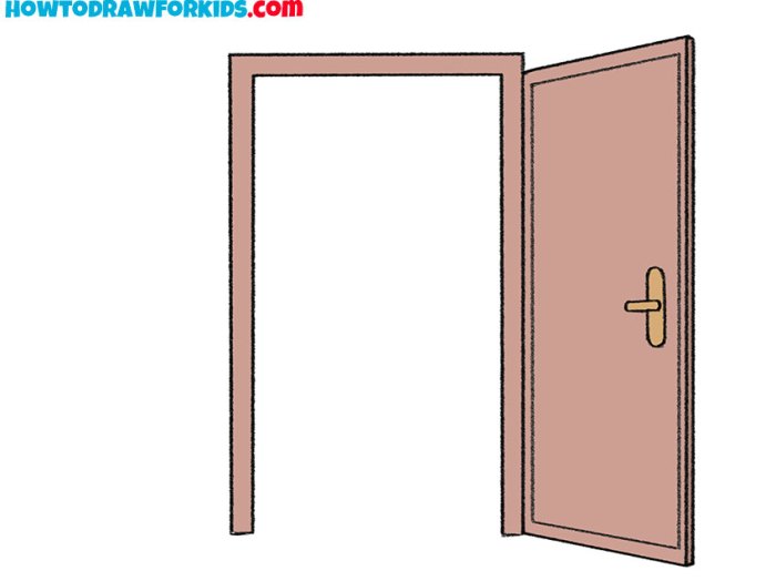 Easy drawing of a door opening