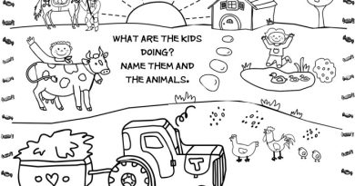 Coloring page of farm animals