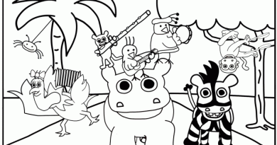 Coloring book pages jungle animals