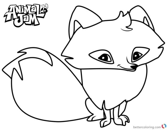 Animal jam coloring pages fox