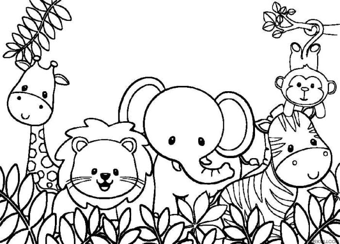 Zoo animals coloring pages pdf