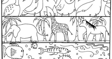 God made animals coloring page