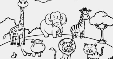 Zoo animals coloring pages free