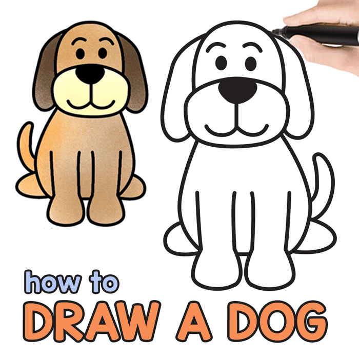 Easy drawing of dog