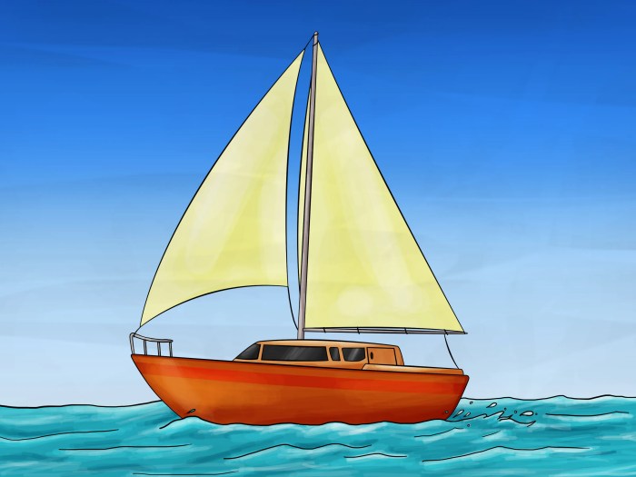 Easy drawing of a boat