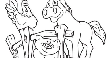 Coloring sheet farm animals coloring pages