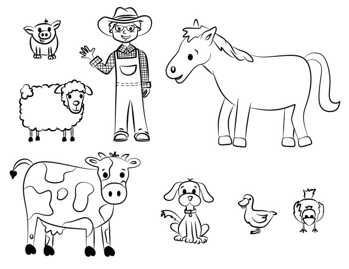 Coloring farm animals online