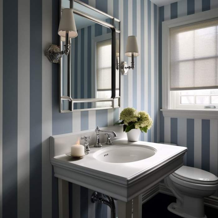 Blue grey bathroom decor