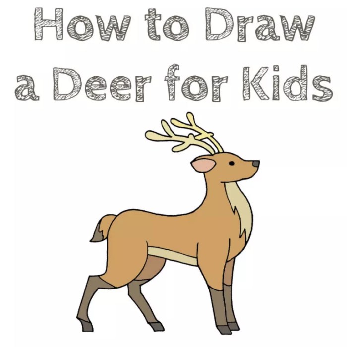 Deer drawing really easy