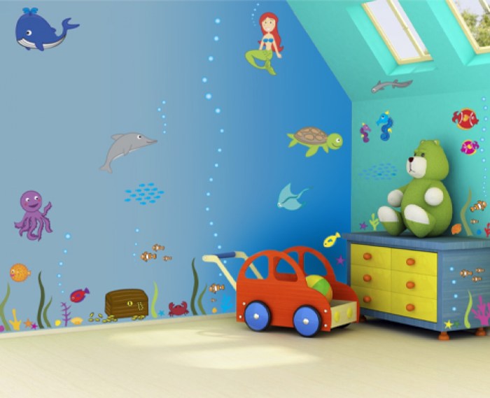 Childrens bathroom wall decor