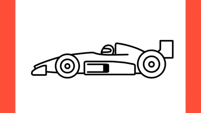 Easy race car drawing