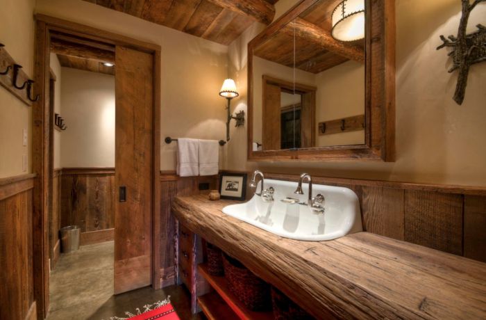 Bathroom decor ideas rustic