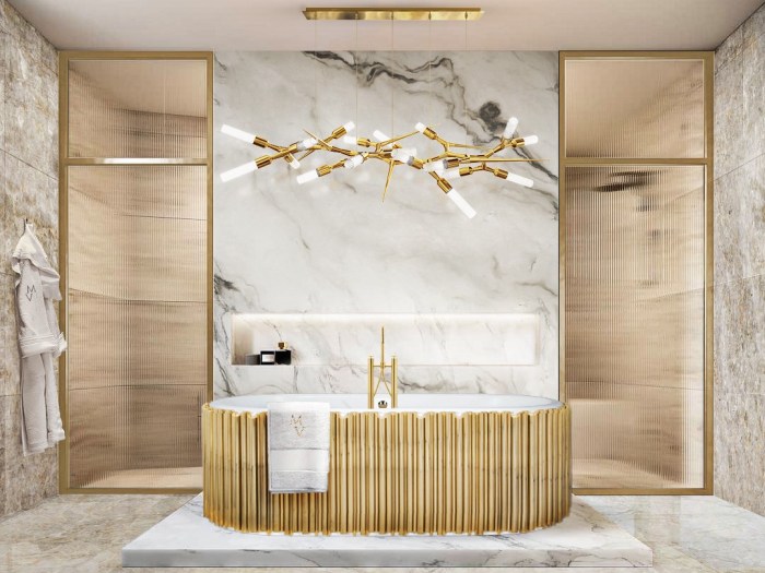 White and gold bathroom decor