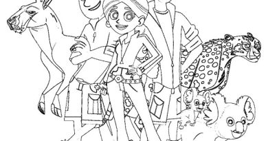 Coloring pages wild kratts as animal