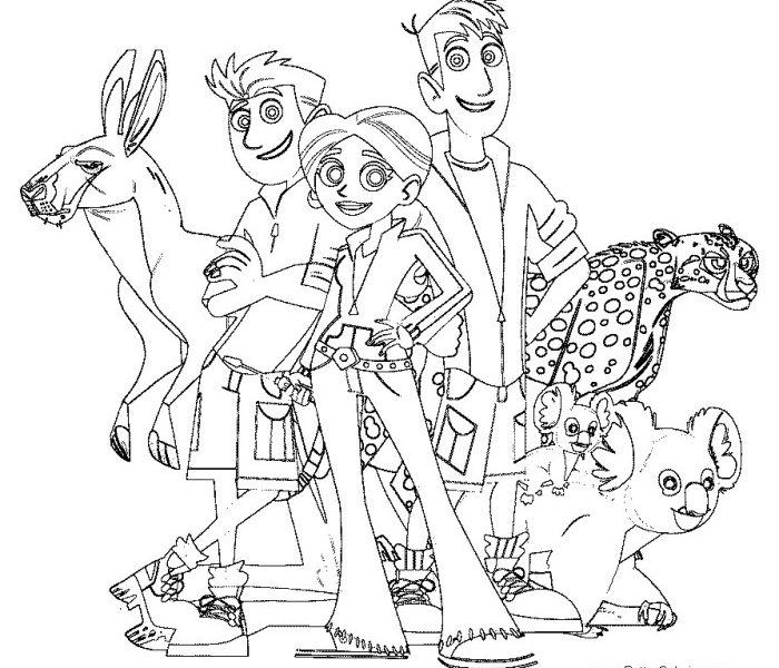 Coloring pages wild kratts as animal