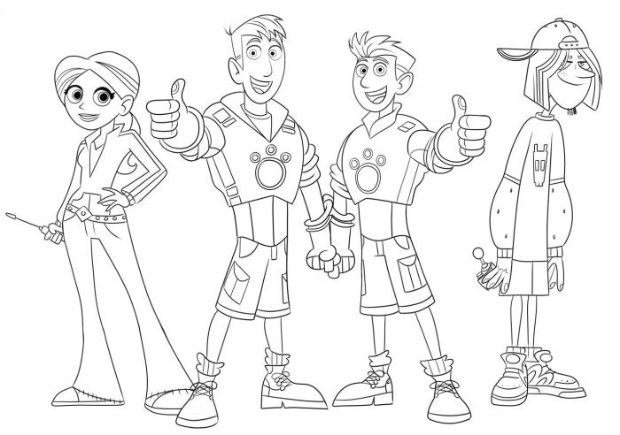 Coloring pages wild kratts as animal