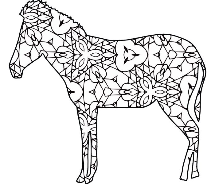 Geometric animals coloring pages