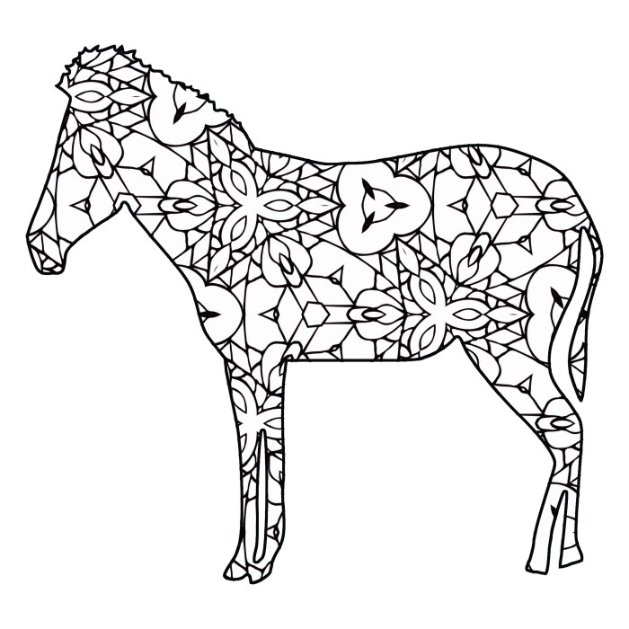 Geometric animals coloring pages