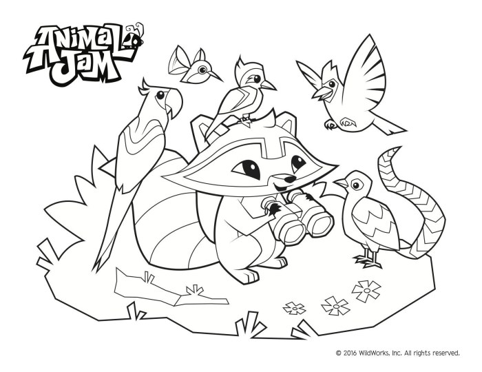 Coloring page animal jam pets