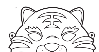 Coloring pages of animal masks