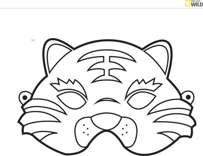 Coloring pages of animal masks