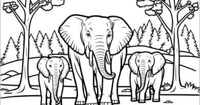 Animal coloring pages elephang