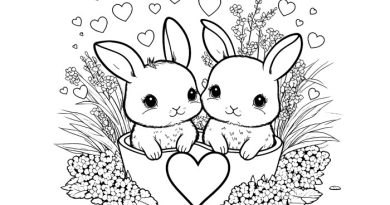 Animal bunny coloring pages