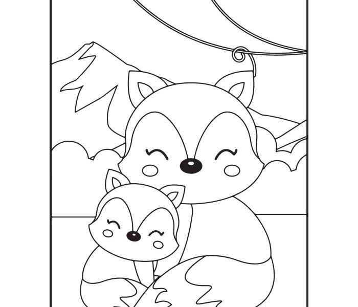 Cute animal coloring pictures