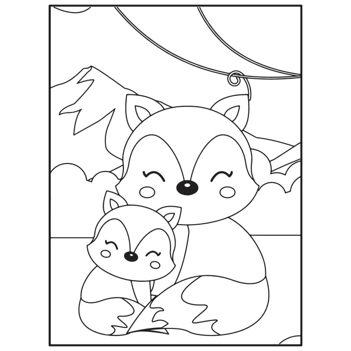 Cute animal coloring pictures