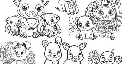 Coloring pages of baby animals