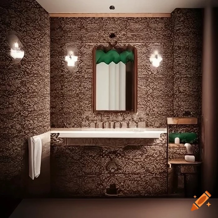 Modern brown bathroom decor