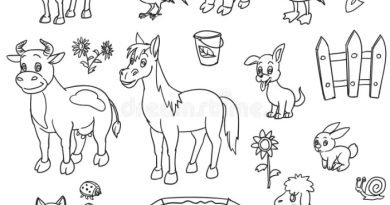 Farm animals coloring book