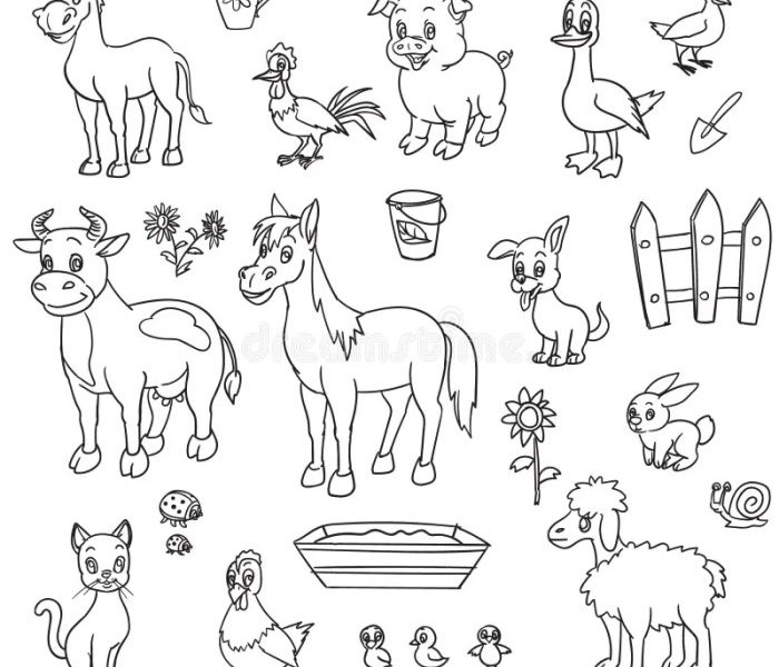 Farm animals coloring book