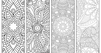 Free coloring animal bookmarks