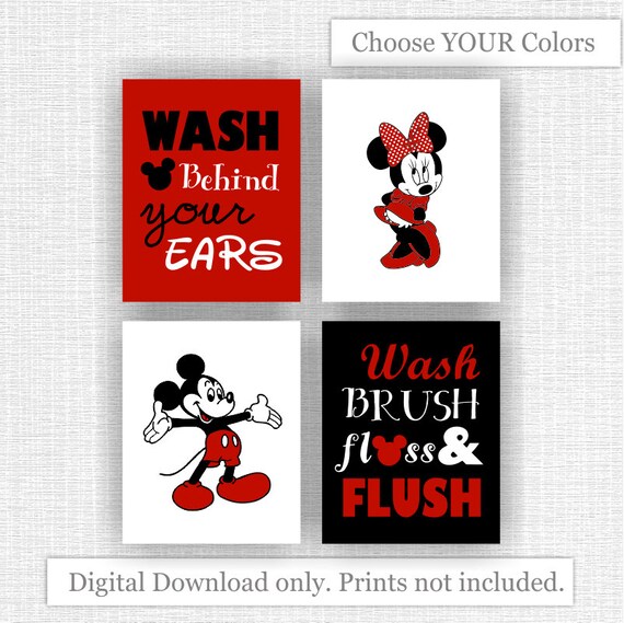 Mickey and minnie mouse bathroom decor