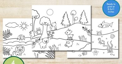 Animal habitat coloring pages