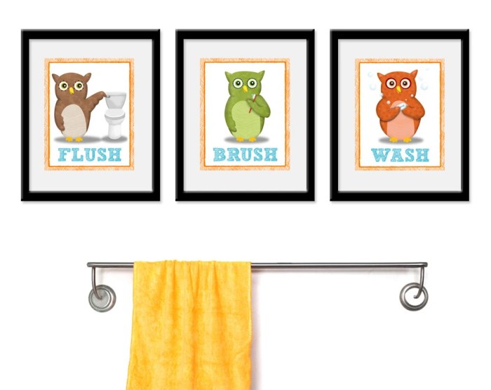 Owl bathroom decor set