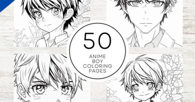 Male anime coloring pages