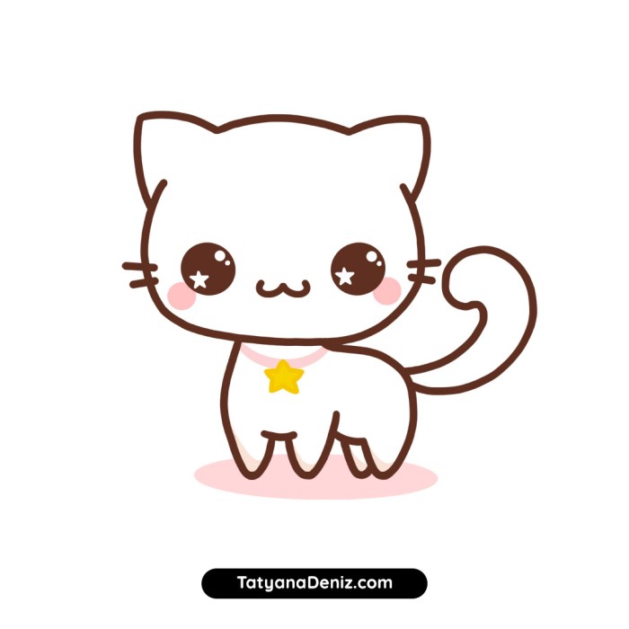 Cute cat drawing easy