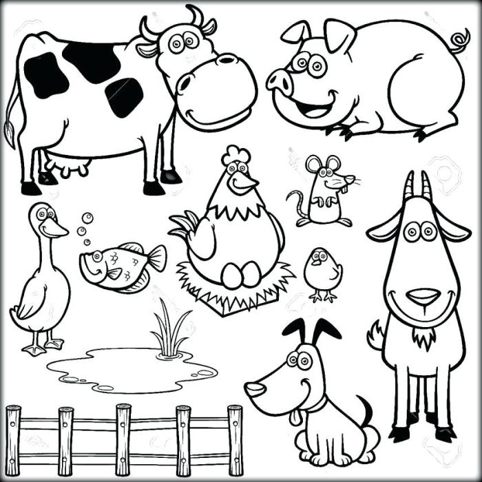 Farm animal coloring book pdf