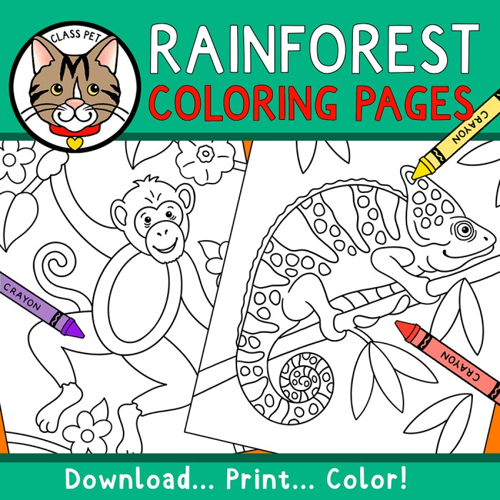 Amazon animals coloring pages