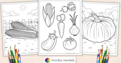 Coloring pages of fruits and animals pdf